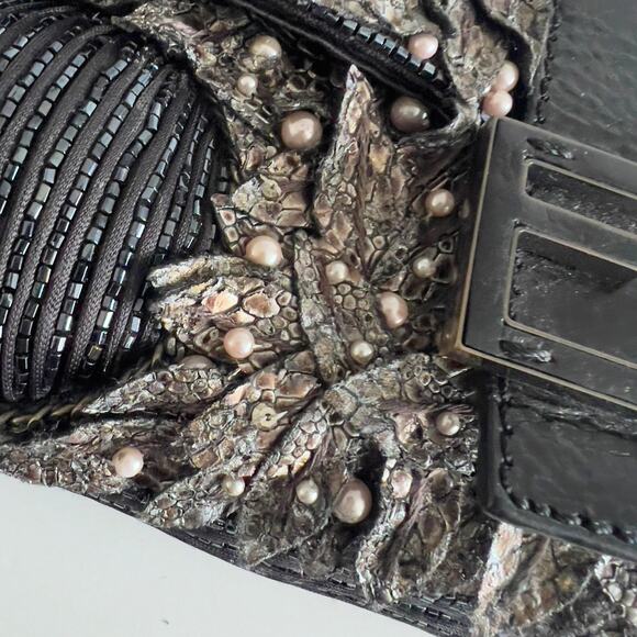 Vintage Fendi Deep Jungle Beaded Embroidery Baguette - Picture 4 of 12